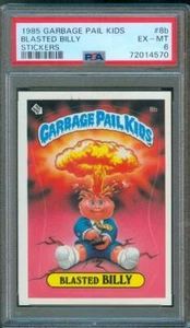 1985 Topps GPK 1st GARBAGE PAIL KIDS usa BLASTED BILLY #8b Award PSA 6 - Picture 1 of 2