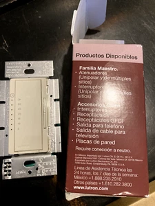 Interruptor temporizador Lutron MA-T51MN-BI para bombillas halógenas e incandescentes color galleta - Imagen 1 de 5
