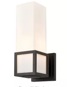 DVI DVP6911 Hammered Black Chicago Wall Sconce - Picture 1 of 5