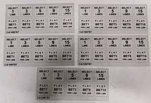 Set of 5 WMS LOL Button Legend Inserts CA109757 10 legends Per Sheet Clear - Picture 1 of 5