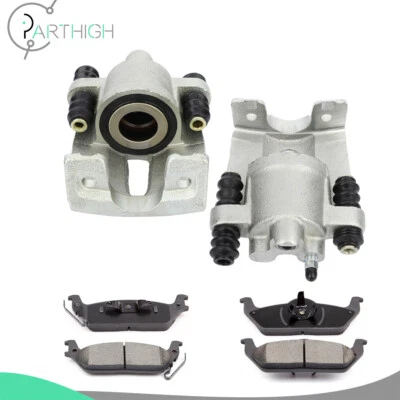 2x pinças de freio traseiras + 4x kit de pastilhas de cerâmica para 2004-2011 Ford F-150 - Imagem 1 de 4