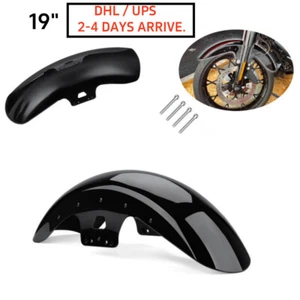 Parafango anteriore ruota 19" Vivid Black per Harley Road Street Glide Touring 2014-2023 - Foto 1 di 12