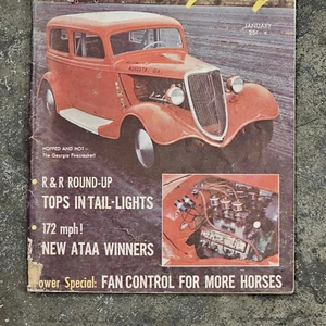 Luces traseras vintage Hot Rod & Custom Magazine 1959 carreras de arrastre cómo afeitar el capó - Imagen 1 de 2