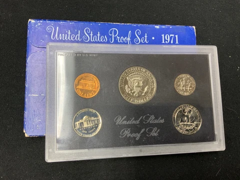 1971 S Proof Set U.S. Mint Original Government Packaging OGP Collectible Cover