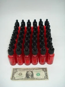 Case of 48  Essential Oils  1oz Red Glass Bottle Dropper 30ml With Cap -USA Made - Picture 1 of 6