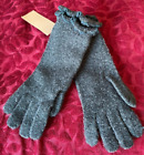 Nwt Coldwater Creek Dark Teal Lettuce Edge Knit Gloves