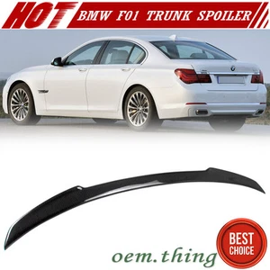 09-15 Carbon Fit FOR BMW 7-Series F01 F02 Sedan V Style Trunk Spoiler 730Li 740d - Picture 1 of 1