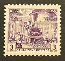 Travelstamps: 1955 Canal Zone Stamps Scott # 147 - 3 Cent Train Mint MNH OG