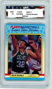 1988 Fleer Sticker #9 Kevin McHale AGC 9 Mint Boston Celtics - Picture 1 of 2