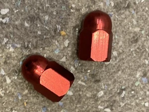 Vintage OLD SCHOOL BMX ELOXIERT Rot ALU Ventilkappen Original 80’er NOS - Bild 1 von 3