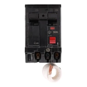 NEW GE THQL2150GFT2 Ground Fault Circuit Breaker Interrupter 50A 2 P 120/240 VAC - Picture 1 of 5