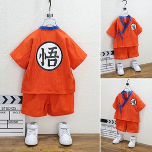 Kids' Summer Cotton Two-Piece Set Anime Cosplay Suits Unisex Home Wear Costumes - Picture 1 of 9