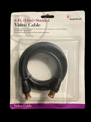 RadioShack 6 Ft(1.8m) Shielded Coaxial Video Cable Gold Series - Image 1 of 2