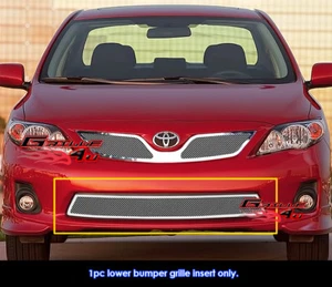 Se adapta al inserto de rejilla de malla cromada inoxidable con parachoques inferior parachoques inferior para Toyota Corolla - Imagen 1 de 2
