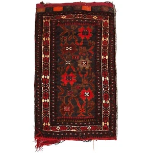 Hand Knotted Afghan Wool Cushion Cover or Small Area Rug 94x57cm - Picture 1 of 2