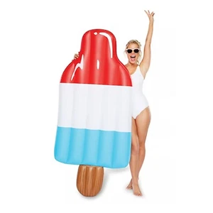 NUOVO galleggiante piscina pop bomba ghiaccio gigante bocca grande 8+ rosso bianco blu zattera 5’ 10” lago - Foto 1 di 3