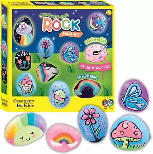Creativity for Kids Glow in the Dark Rock Painting Kit: Crafts for Kids Ages 6-8 - Picture 1 of 12