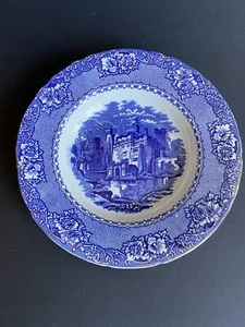 Vintage ALHAMBRA   Flow Blue Plate England 9" scalloped edge - Imagen 1 de 6