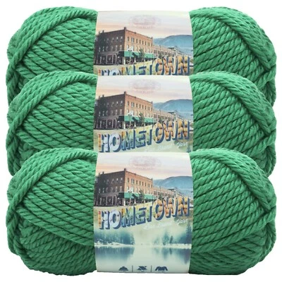 (3 Pack) Lion Brand Yarn 135-130K Hometown Bulky Yarn, Green Bay - Image 1 of 4