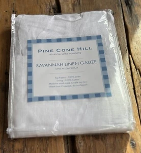 PINE CONE HILL Annie Selke SAVANNAH Linen Gauze EURO Sham ~ White ~ New - Picture 1 of 4