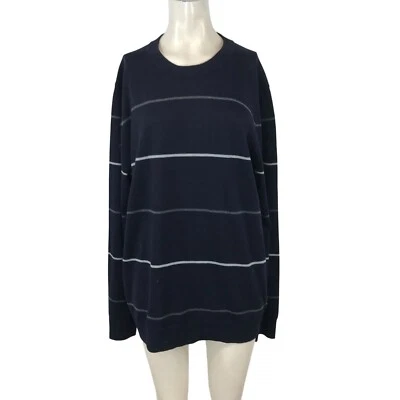 TAHARI - SUÉTER PULL-OVER HOMBRE GRANDE - AZUL MARINO COMBO MANGA LARGA MEZCLA LANA Foto 1 de 4