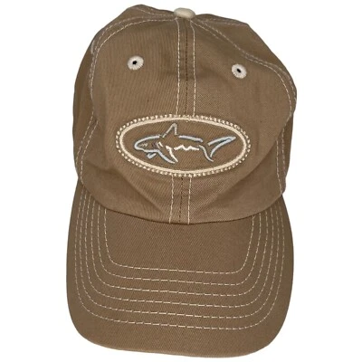 Greg Norman Collection Shark PGA Golf Baseball Hat Embroidered Unisex Tan - Image 1 of 4