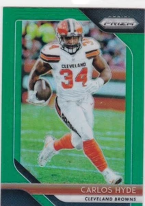 2018 PRIZM FOOTBALL GREEN REFRACTOR #154 CARLOS HYDE-BROWNS - Picture 1 of 1