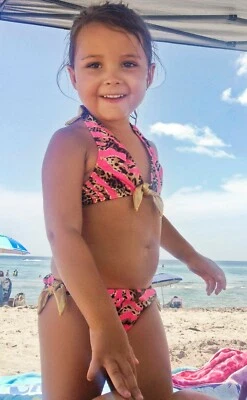 Biquíni Chica Bebe Sumatra rosa feminino tamanho 4T - Imagem 1 de 4