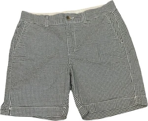 Old Navy Shorts Womens Sz 8 Everyday High Rise Black & White Checked Pockets - Picture 1 of 5