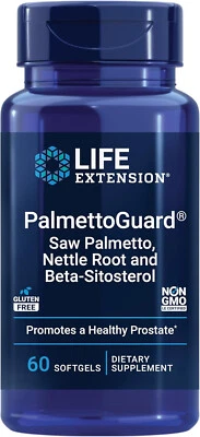PalmettoGuard® Saw Palmetto, raíz de ortiga y beta-sitosterol 60 sofgels Foto 1 de 2