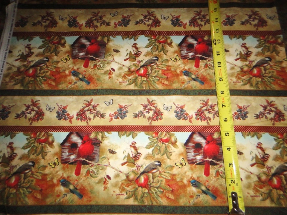 Tela de algodón a rayas Song Birds for the Season de Giordano Studios por comprar Foto 1 de 1