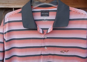 Neu ohne Etikett💥💎GREG NORMAN für Tasso Elba💎💥 PlayDry kurzärmliges gestreiftes Poloshirt M - Bild 1 von 2