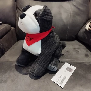 BMW MINI Bulldogge 2.0 Spielzeug weicher Plüsch grau weiß Cord Sammlerstück Geschenk neu mit Etikett - Bild 1 von 6