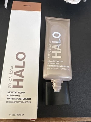 Smashbox Halo Healthy Glow All-In-One Tinted Moisturizer TAN DARK ~ SEALED - Image 1 of 3