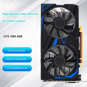 GTX 1650 4GB Graphics Card Dual Cooling Fan For Gaming PC - Picture 1 of 13