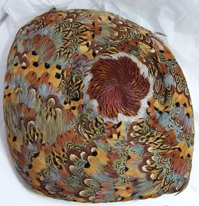 Vintage Multicolor Eastern Pheasant Feather Women's Hat - Picture 1 of 9