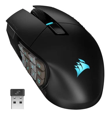 Corsair Scimitar Elite RGB Wireless MMO  - 26,000 DPI - 16 Programmable Buttons - Image 1 of 4