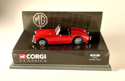 Corgi Classics 03301 Red MGA Open Top 1:43 Diecast Model Car In Box - Image 1 of 4