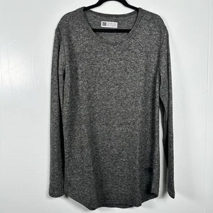 Camisa Suéter Leif Nelson Manga Larga Hombre Talla Grande Cuello Redondo Negra Ropa de Calle - Imagen 1 de 9