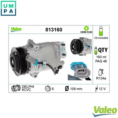 COMPRESSOR AIR CONDITIONING 813160 FOR VAUXHALL ASTRA/Mk/VI MERIVA/II  OPEL - Image 1 of 4