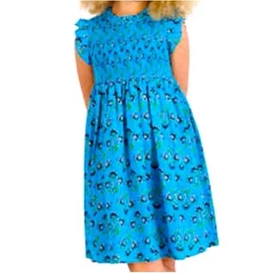 Nuevo con etiquetas Vestido Floral French Connection Niñas Azul Verde Talla M (10/12) - Imagen 1 de 9
