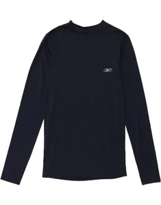 REEBOK Womens Top Long Sleeve UK 12 Medium Navy Blue Polyester CG03 - Picture 1 of 3