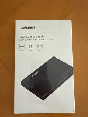 UGREEN 2.5 Hard Drive Enclosure USB 3.0 To SATA III Adapter Supports 2.5 Inch WD - Image 1 of 4