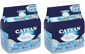 2x Catsan Clumping Cat Litter 10L Natural 100% Biodegradable Extra Absorbent Bag - Picture 1 of 12