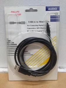 Phillips Fung Ying Corp Black USB A to Mini 4-Pin Computer PC Connection Cable - Picture 1 of 8