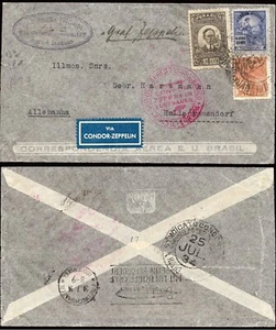 Brasil - Zeppelin - Yv 177,180,A24 - 1934 - Río Janeiro a Alemania por "Graf ... - Imagen 1 de 1