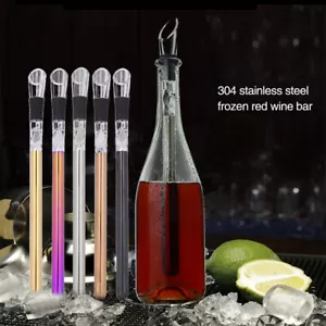 Wine Bottle Cooler Stick Stainless Steel Wine Chilling Rod Leakproof Wine Chille - Picture 1 of 11
