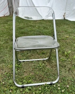 Lucite Chrome Folding Chair - Picture 1 of 7