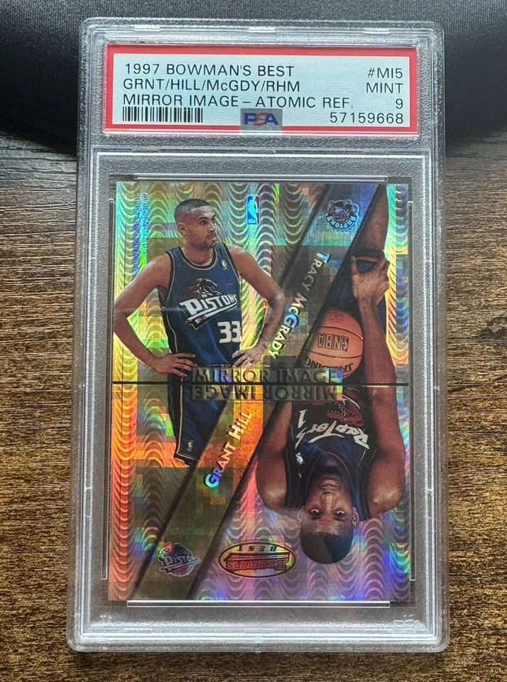 1997 Bowmans Best Mirror Image Atomic Refractor Garnett Hill McGrady RC PSA 9 MT - Image 1 of 2
