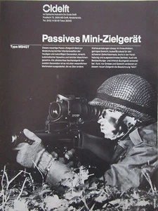 9/1982 PUB OLDELFT DELFT MS4GT MINI VISEUR PASSIF NIGHT VISION GERMAN AD - Imagen 1 de 1